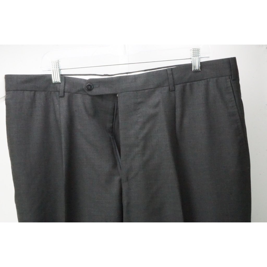 Burberry London Gray S100s Wool Dress Pants Trousers 58 Eu Brand New